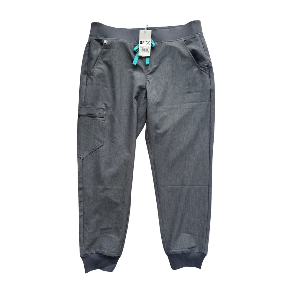 FIGS Zamora 2.0 Jogger Petite Scrub Pants Graphite Grey Womens size Medium
